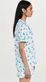 BedHead - Stretch Short Sleeve Shorty PJ Set - Regatta - Medium