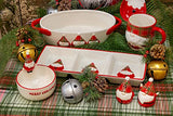 Boston International - Small Serving Bowl  5.5" - Wallace Plaid Gnome