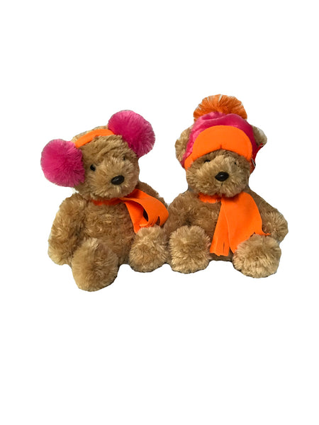 Aurora Winter Wagna & Wina Bears - Orange & Pink