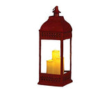 GC - Smart Solar - San Nicola - Triple LED Candle Lantern - Red