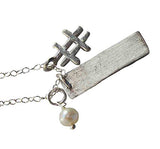 The Vintage Pearl - 18" Charm Necklace - "#Blessed"
