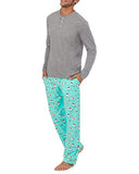 Bedhead - Men's Henley Flannel PJ Set - Happy Llamakkah - X-Small