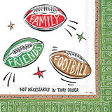 Boston International - 3-Ply 5" Cocktail Napkins 20 Count - Family Friends Football