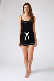 Pretty You London - Bamboo Cami Shorts PJ Set - Black - Size 12