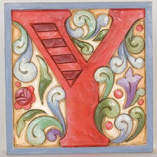 Jim Shore Heartwood Creek Monogram Letter Y Figurine 4013215Y