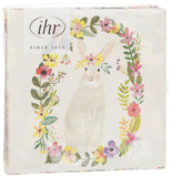 Boston International - 3-Ply 5" Cocktail Napkins 20 Count - Floral Bunny