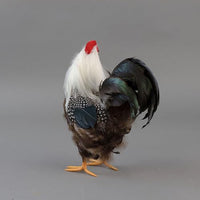 ZUCKER - Rustic Rooster Country Decorations | Farmhouse Decor | 12" White Natural Rooster Statue Figurine