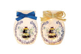 Stony Creek - 4" Glass USB Lighted Jar w/Blue Ribbon - Ditzy Bee