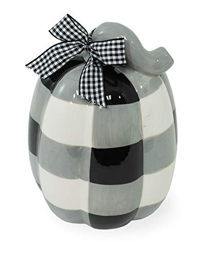 Boston International - Medium Pumpkin -  Black & White Buffalo Check