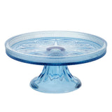 Boston International - 8.25" Round Codi Glass Vintage-Inspired Cake Stand - Sky Blue