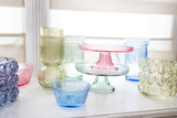 Boston International - 8.25" Round Codi Glass Vintage-Inspired Cake Stand - Sage Green