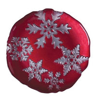 Vietri - Snowflake Salad Plate - Red