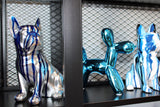 Interior Illusions - 8" Sitting French Bulldog Figurine - Blue Dripping