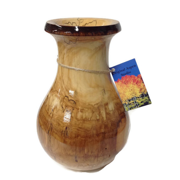 Original Aspen - Hand-Carved Wooden Vase - 11" Vase B