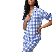 BedHead - L/S Classic Poplin PJ Set - Buffalo Plaid - Large