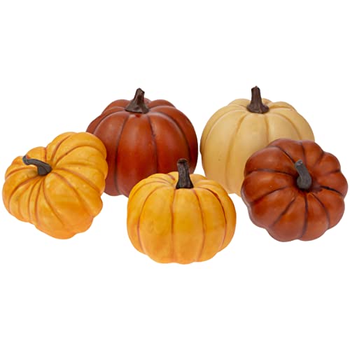Boston International - Bag of 5 Pumpkins Décor - Colorful