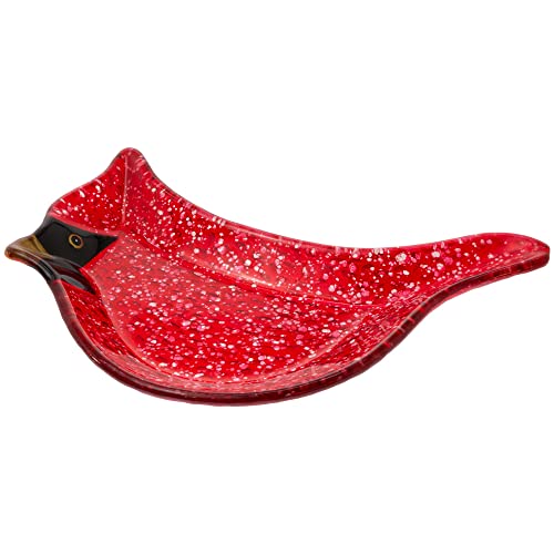 Boston International - Shaped Glass Serving Plate - Cardinal