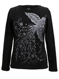 Green 3 - Women's Long Sleeve T-Shirt - Metallic Dove - Large