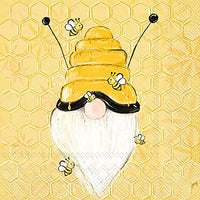 Boston International - 3-Ply 5" Cocktail Napkins - Bee Gnome
