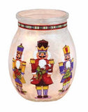 Stony Creek - 4" Frosted Glass Lighted Jar w/Garland - Nutcrackers