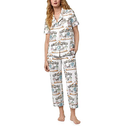 BedHead - S/S Poplin Capri PJ Set - Carousel - Medium