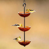 Couronne - Mosaic Birds Triple Hanging Poppy Feeder - Orange