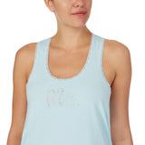 Kensie - Tank & Boxer Lounge Set - Aqua Floral "Mrs." - Large