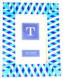 Two's Company - 4x6 Bone Frame - Royal Blues - Lines