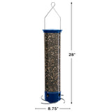 Droll Yankees 21964205201 787461785928 Squirrel Proof Bird Feeder, Yankee Whipper, 28-Inch, 4 P, Evening Blue