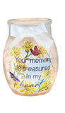 Stony Creek - 4" Glass USB Lighted Jar w/Ribbon - Treasured Memories