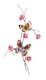 Bovano - Wall Sculpture - Island Swallowtail Butterfly & Gold Eyemark Butterfly