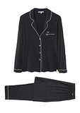 Pretty You London - Bamboo Pajama Set - Black - Size 12
