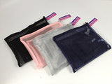 Mirra N Me - 16 Pc. Mesh Zipper Bags - 4 Each Light Pink, Navy, Black & Silver