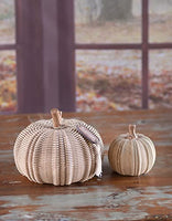 Boston International - Tan Wicker Pumpkin - Small