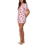 BedHead - Classic S/S Stretch Jersey Shorty PJ Set - Berry Soufflé - Medium