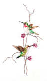 Bovano - Wall Sculpture - Ruby Throated Hummingbird Pair