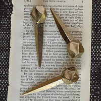 HomArt - Cubeoctahedron Forged Iron Nail Set of 3 - Brass