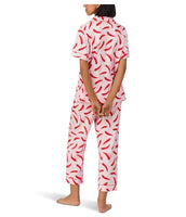 BedHead - S/S Sleeve Crop Jersey PJ Set - Coming in Hot - Small