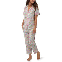 Bedhead - S/S Stretch Jersey Cropped PJ Set - Cottage Garden - Medium