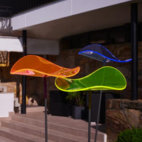 Cazador-del-sol - 8" Wavy Suncatcher Set of 3 - Lucy - Modern Colors