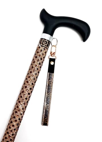 Jacqueline Kent Sugar Cane - Adjustable Cane - Key Designer Crystal