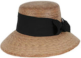 Tula Hats - Women's Palm Hat - Somerset w/ Black Bow