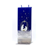 Nativity Scene - Flatyz Hand Painted Flat Twin-Wick Unscented Candle