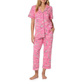 BedHead - S/S Sleeve Crop Jersey PJ Set - Putting Pink - Small
