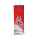 Flatyz - Twin Wick Flat Candle - Two Red Birds Candle