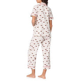 BedHead - S/S Stretch Jersey Cropped PJ Set - Espresso Kisses - Large