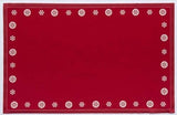 My Drap - 12 Count 18" x 12" Cotton Printed Placemats - Red w/ White Snowflake