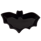 Boston International - Ceramic Serving Platter - Black Bat-Shaped