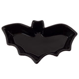 Boston International - Ceramic Serving Platter - Black Bat-Shaped