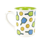 Enesco - Our Name is Mud - 16oz Mug - Not Retired Full Time Pickleball